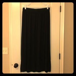 Ann Taylor Loft Super Soft Black Maxi Skirt